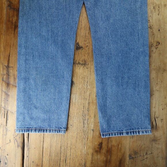 LEVI'S 505 BLUE DENIM STRAIGHT LEG JEANS MENS SIZE W34 L29 - Picture 9 of 9